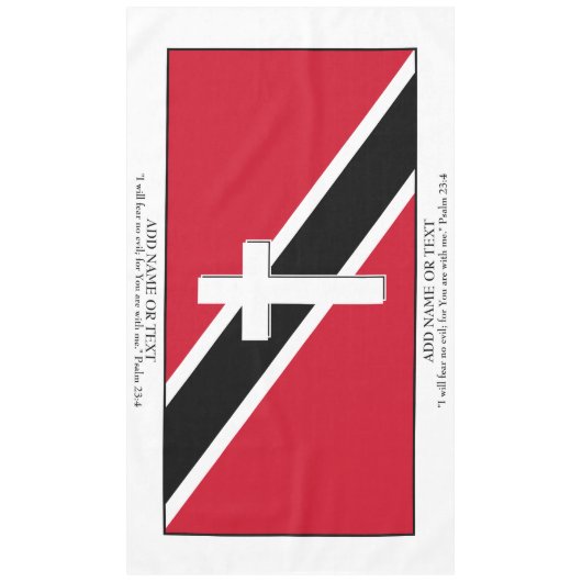 Aandenken | TRINIDAD FLAG | Grote scripts voor mee Tafelkleed (Voorkant)
