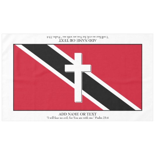 Aandenken | TRINIDAD FLAG | Grote scripts voor mee Tafelkleed (Voorkant (Horizontaal))
