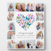 Aandenken Vlinder Hart Foto Collage Fotoplaat (Voorkant)