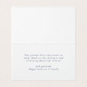 Aandenken Vlinder Uitvaart Tafelkaart Kaart (Binnenkant ongevouwen)