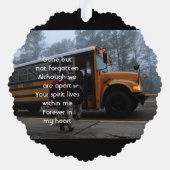 Aandenken voor chauffeur van schoolbus ornament kaart (Achterkant)