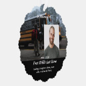 Aandenken voor chauffeur van schoolbus ornament kaart (Rechts)