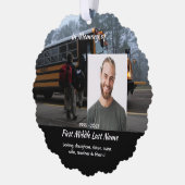Aandenken voor chauffeur van schoolbus ornament kaart (Links)