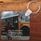 Aandenken voor chauffeur van schoolbus sleutelhanger (Achterkant)