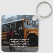 Aandenken voor chauffeur van schoolbus sleutelhanger (Achterkant)