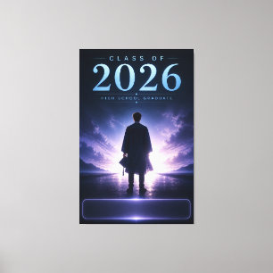 Aandenken voor de afstudeerklas van 2026 canvas afdruk