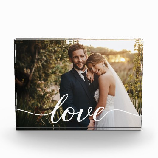 Aandenken voor pasgetrouwde stellen Huwelijksfoto  Fotoblokken (Voorkant)