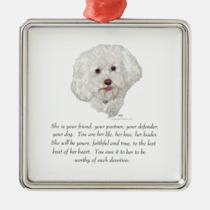 Aandenken, Vrouwelijke Hond Metalen Ornament