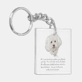 Aandenken, Vrouwelijke Hond Sleutelhanger (Voorkant Links)