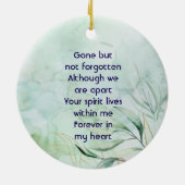 Aandenken Waterverf Loof Keramisch Ornament (Achterkant)