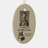 Aandenken Waterverf Wolf Souvenir Ornament (Rechts)