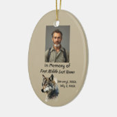 Aandenken Waterverf Wolf Souvenir Ornament (Links)