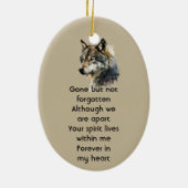 Aandenken Waterverf Wolf Souvenir Ornament (Achterkant)