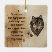 Aandenken Wolf Wolven Dier Keramisch Ornament (Achterkant)