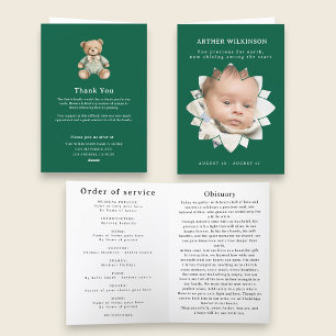 Aandenkenkaart voor baby-funeraldienst 'Stralende  Kaart