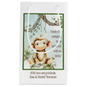 Aandenkenzak voor Monkey Baby Shower Klein Cadeauzakje (Voorkant)