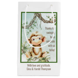 Aandenkenzak voor Monkey Baby Shower Klein Cadeauzakje