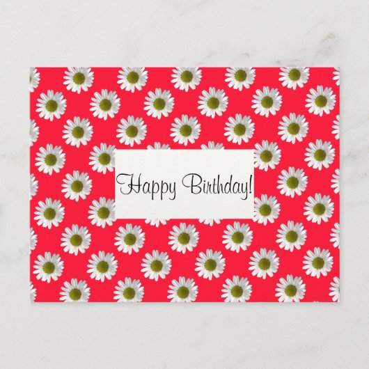 Aandoeningen met bloem op rood roze briefkaart (Voorkant)