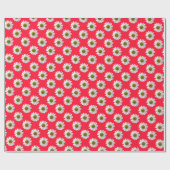 Aandoeningen voor bloemflorale afdruk op rood roze cadeaupapier (Vlak)