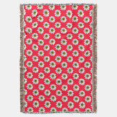 Aandoeningen voor bloemflorale afdruk op rood roze deken (Voorkant Verticaal)