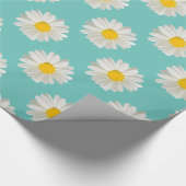Aandoeningen voor bloemflorale afdruk op turquoise cadeaupapier (Hoek)