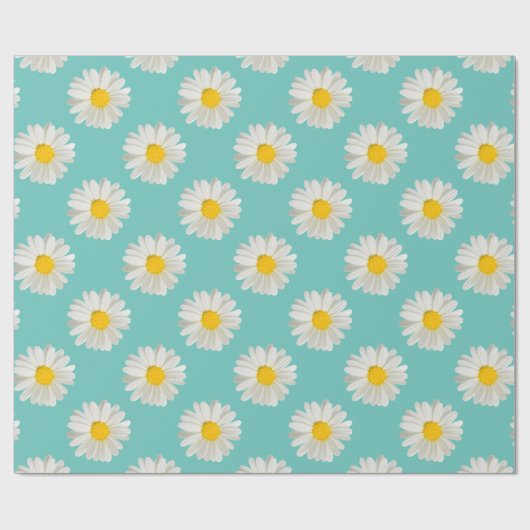 Aandoeningen voor bloemflorale afdruk op turquoise cadeaupapier (Vlak)