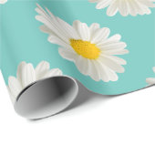 Aandoeningen voor bloemflorale afdruk op turquoise cadeaupapier (Rol Hoek)