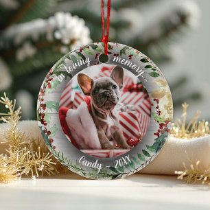 Aandoenlijk Rustisch Hond Dierenherdenking Aangepa Keramisch Ornament