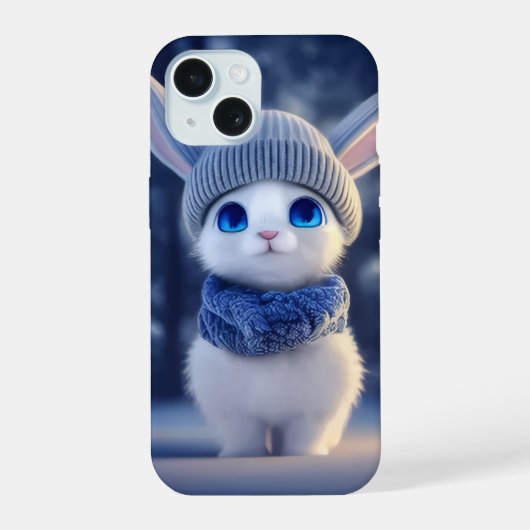 aandoenlijk winterthema iPhone 15 case (Achterkant)