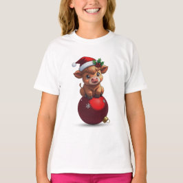 aandoenlijke baby hooglanders koe zittend t-shirt