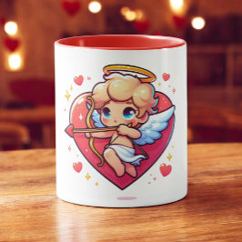 Aandoenlijke Cherubijn Cupido's Romantische Doelwi Mok