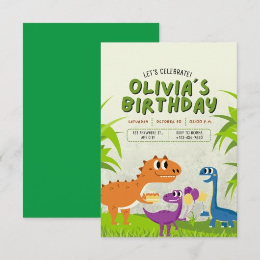 aandoenlijke geboortekaart bevat cartoon kaart (Voorkant / Achterkant)