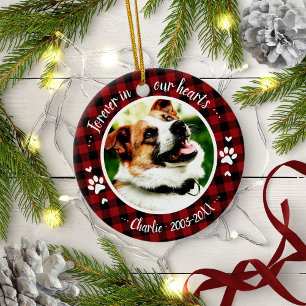 Aandoenlijke Rustieke Hond Dierenherdenking Aangep Keramisch Ornament