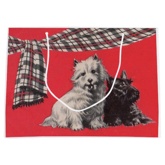 aandoenlijke Schotse terriërs print Groot Cadeauzakje (Voorkant)