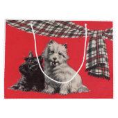 aandoenlijke Schotse terriërs print Groot Cadeauzakje (Achterkant)