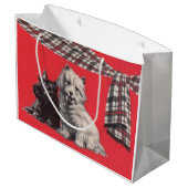 aandoenlijke Schotse terriërs print Groot Cadeauzakje (Achterkant Gekanteld)