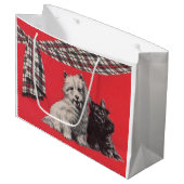 aandoenlijke Schotse terriërs print Groot Cadeauzakje (Voorkant Gekanteld)