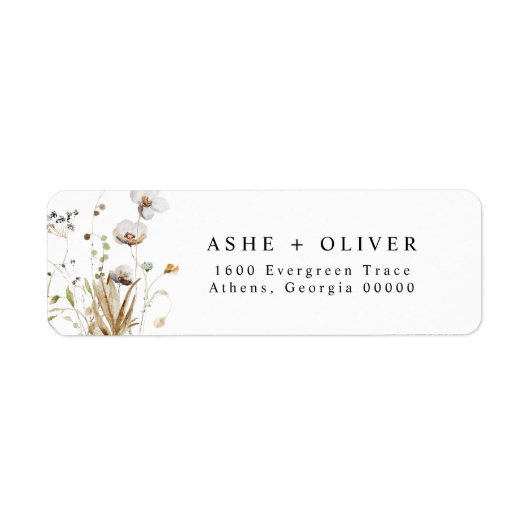 Aandrijflabels voor de wildbloem van ASHE boho Etiket (Voorkant)