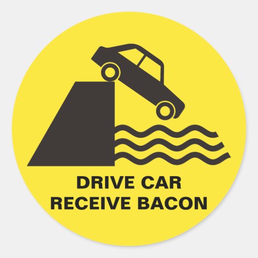 Aandrijving - Bacon ontvangen Ronde Sticker (Voorkant)
