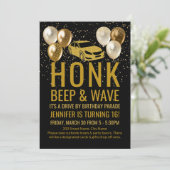 Aandrijving door Birthday Party Parade Kaart (Staand voorkant)