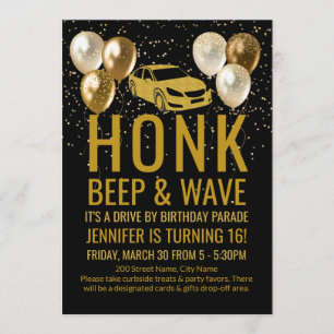 Aandrijving door Birthday Party Parade Kaart