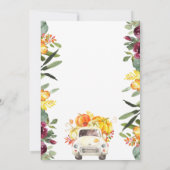 Aandrijving door Bourgogne Pumpkin-Baby shower Kaart (Achterkant)