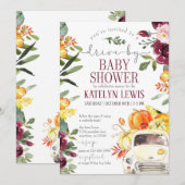 Aandrijving door Bourgogne Pumpkin-Baby shower Kaart (Voorkant / Achterkant)