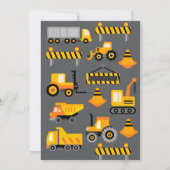 Aandrijving door Boy Birthday Parade Construction Kaart (Achterkant)