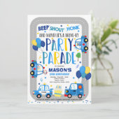 Aandrijving door de Birthday Parade Invitation Pol Kaart (Staand voorkant)