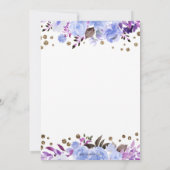 Aandrijving door het Baby shower Blauwe Floral Boy Kaart (Achterkant)