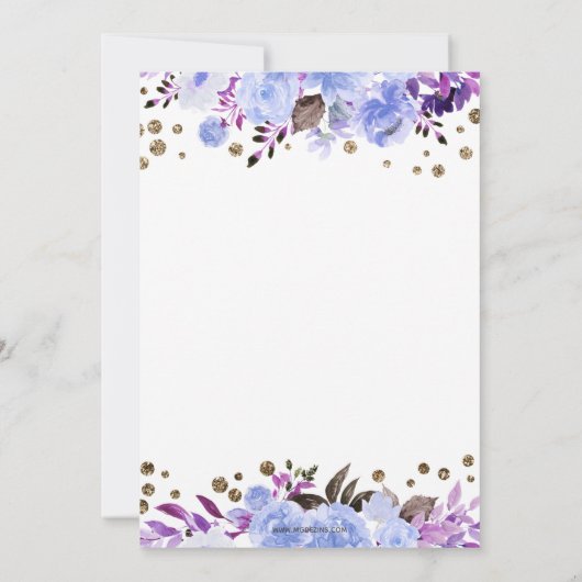 Aandrijving door het Baby shower Blauwe Floral Boy Kaart (Achterkant)