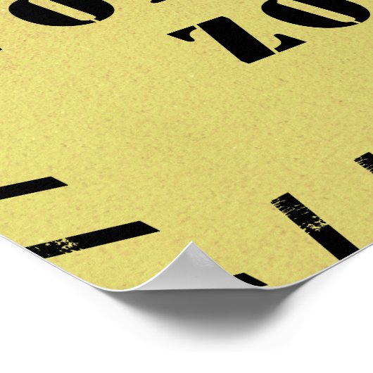 Aanduidbord voor uitloopzone gym-stijl poster (Hoek)