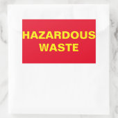 Aanduiding gevaarlijke afvalstoffen rechthoekige sticker (Tas)