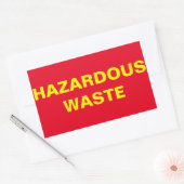 Aanduiding gevaarlijke afvalstoffen rechthoekige sticker (Envelop)